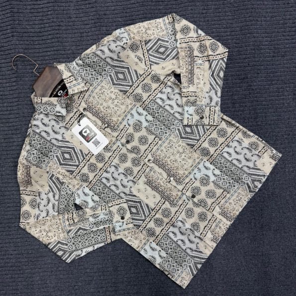 EID CAPSULE- FULL SLEEVE SHIRT UNIQUE PRINT Introducing HOGGARS Flow shirts: crafted from buttery smooth fabric that just flows beautifully. Get that effortlessly chic, drapey look that moves with you. Comfort never looked this good. Shop the Flow collection now! Retail and Wholesale Available 𝐏𝐫𝐨𝐝𝐮𝐜𝐭 𝐃𝐞𝐭𝐚𝐢𝐥𝐬: Exclusive Summer Wear from Hoggars Febrics: Poplin Shirting Febrics Sizes Available: M, L, XL #Hoggars #oversizedhalfshirt #menswear #summercollection