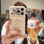 puppy headband phone case & bracelet] Cream White